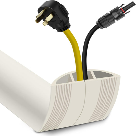 Floor Cord Cover 10FT Cord Covers for Wires on Floor Protect Wires & Prevent Trip Hazards, Easy to Cut for Home, Office, School, Concerts, Cavity W0.6in x H0.32in