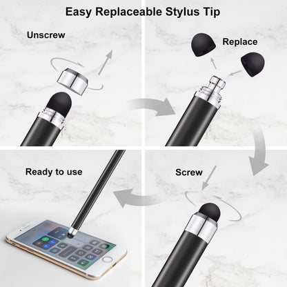 Stylus Pens for Touch Screens 12 Pack Linfanc Stylus Pen for iPad High Sensitivity and Precision Capacitive Stylus Pen forTouchscreen, 12 Pc Matte Black Stylus Pen with Extra 24 Replacement Tips