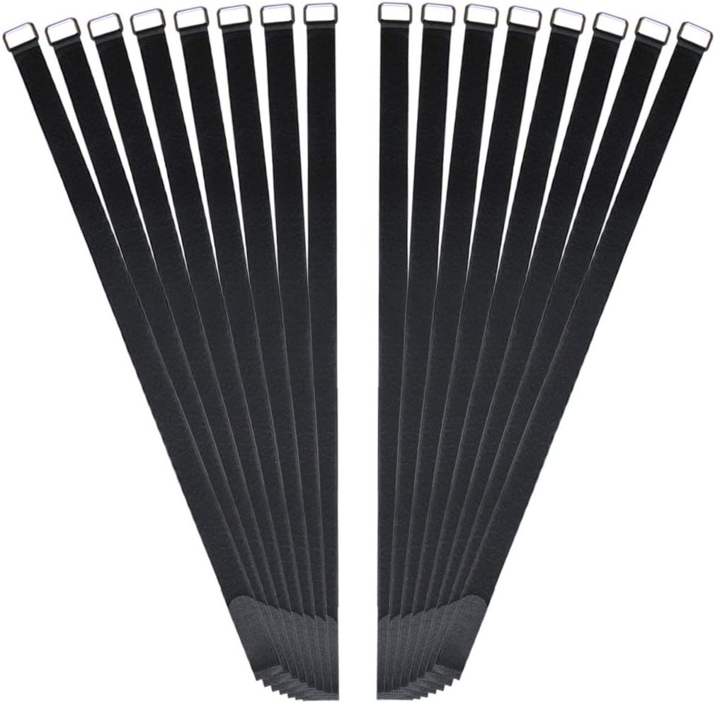 30 inch Reusable Extend Securing Strap - Fastening Cable Strap - 16 PACK Adjustable Nylon Hook and Loop Cable Tie Down Strap