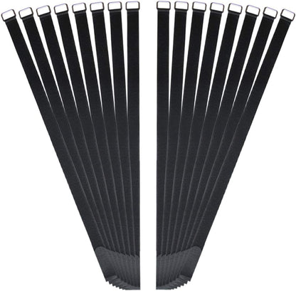 30 inch Reusable Extend Securing Strap - Fastening Cable Strap - 16 PACK Adjustable Nylon Hook and Loop Cable Tie Down Strap