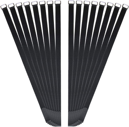 30 inch Reusable Extend Securing Strap - Fastening Cable Strap - 16 PACK Adjustable Nylon Hook and Loop Cable Tie Down Strap