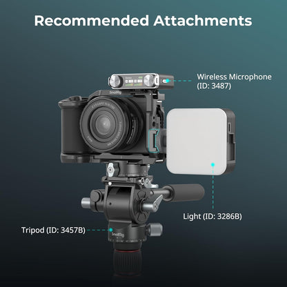 SmallRig Anti-Twist Cold Shoe Mount Adapter (4pcs) with 1/4"-20 Screws, for Flash LED Light Monitor Microphone, with Anti Twist Pins, Compatible with SmallRig Cage - 5033