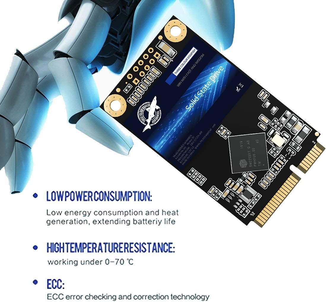 SSD mSATA 500GB Dogfish Internal Solid State Drive High Performance Hard Drive for Desktop Laptop SATA III 6Gb/s Includes SSD 32GB 60GB 64GB 120GB 128GB 240GB 250GB 480GB 500GB 1TB (500GB Msata)