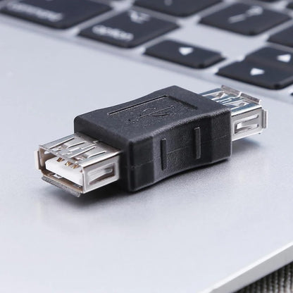 Cmple - USB Female to Female Coupler Adapter Straight Bridge USB 2.0 Type-A Jack to Jack Extension Connector Converter High Speed Data Transfer Charger Cable Extender