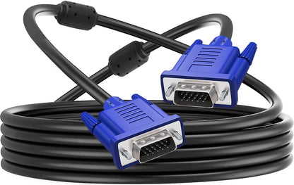 PASOW VGA to VGA Monitor Cable HD15 Male to Male for TV Computer Projector (15 Feet)