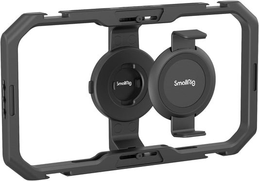 SmallRig Universal Quick Release Phone Cage, Aluminium Alloy Magnetic Smartphone Video Rig Support for MagSafe, Phone Video Rig for iPhone 16 15 14 Pro Max for Samsung for Huawei and More