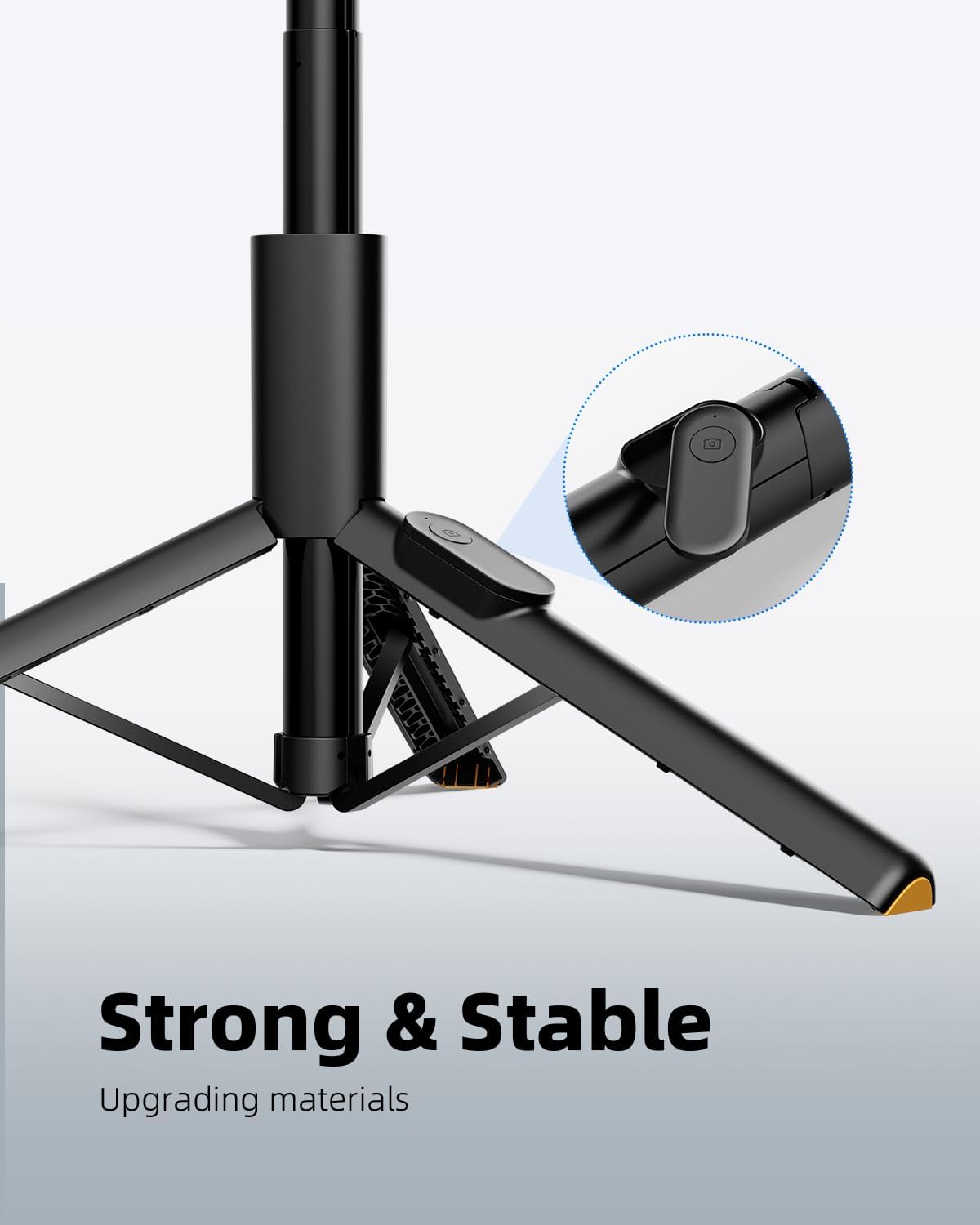 TODI Selfie Stick Tripod for iPhone, 60" Lightweight Phone Tripod Stand with Wireless Remote, Extendable Selfie Stick for iPhone, All-in-1, Compatible with iPhone/Android