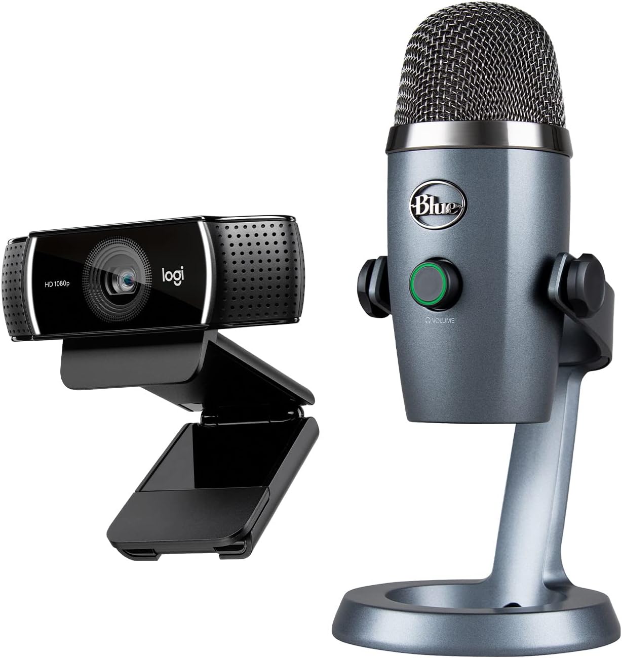 Logitech C922x Pro Webcam + Blue Yeti Nano - Perfect for Professional Video Calls, 1080p/30fps, 720p/60fps