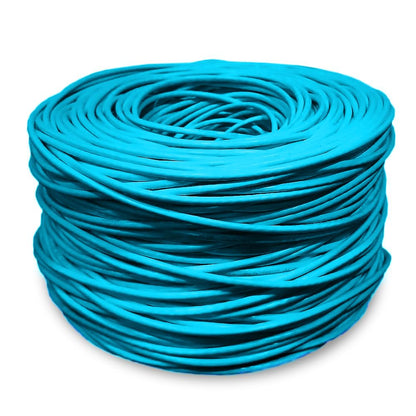 Dripstone CAT6 Ethernet Cable 1000ft Bulk Network LAN Wire 23AWG Solid UTP 550MHz High-Speed Internet Cable Gaming, Streaming, Office, Home Use, Pull Box, Cat6 Bulk, Stable Connectivity - Aqua