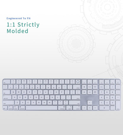 Keyboard Cover for 2024 M4 iMac Magic Keyboard (Model A3119, Touch ID, with Numeric Key) - Ultra Thin, Protective and Clear Keyboard Cover Protector Skin