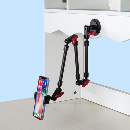 Super Upgraded Magic Arm with LED, 82cm Length, Phone Wall Mount Holder Bracket, Desk Mount, Phone Clip and Camera Clamp（Metal Base +82cm arms+Metal Clip