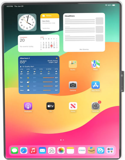 TABcare Anti-Theft Acrylic VESA Enclosure for Apple iPad Pro 13" 2024 with Free Wall Mount Kit & 90-Degree Angle USB C Cable (iPad Pro 13" 2024, White)