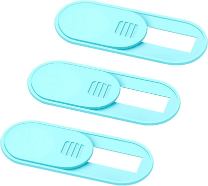 HKDGYHON Laptop Camera Cover, Privacy Security Cover, Ultra-Thin Web Cam Privacy Cover for MacBook, iMac, Laptop, Desktop, Pc, iPad, iPhone, Smartphone, Privacy Web Camera Protection (Blue - 3 Pack)