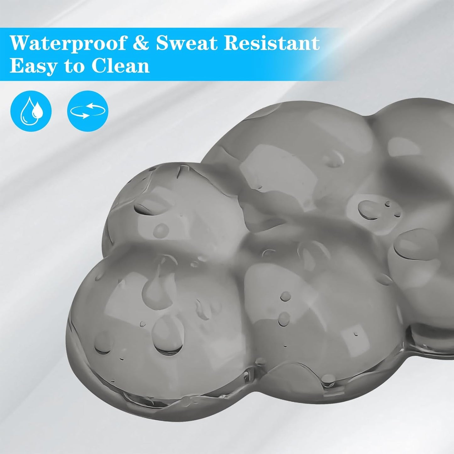 Gel Cloud Mouse Wrist Rest, Cute Wrist Support and Arm Support for Mouse Rest Typing Pain Relief，Suitable for Office/Computer/Laptop/Gaming (Transparent Gray)