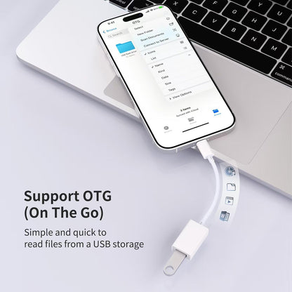 USB C to USB 3.0 Adapter [2 Pack], USB C Male to USB Female OTG Cable Thunderbolt3 to USB Adapter Compatible with MacBook Pro/Air, iPhone 16 Pro Max/16 Plus/16/15, Galaxy S24/S23/S22/S21