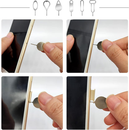 Medsuo 6pcs SIM Card Removal Tool Card Tray Eject Pins Needle Opener Ejector Needle Pin Remover for Smart Phones Samsung Galaxy LG Huawei Google HTC iPhone iPods iPad Tablets