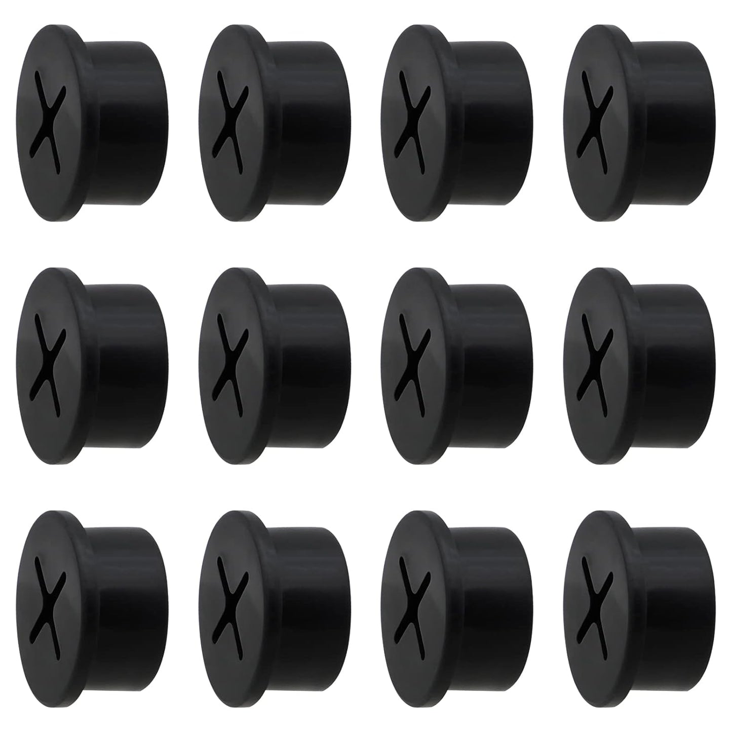 Desk Grommet, 3/4 Inch Flexible Rubber Grommets, Silicone Cable Cord Grommet Wire Hole Cover for Desk, Table and Other Furnitures(12Pack)