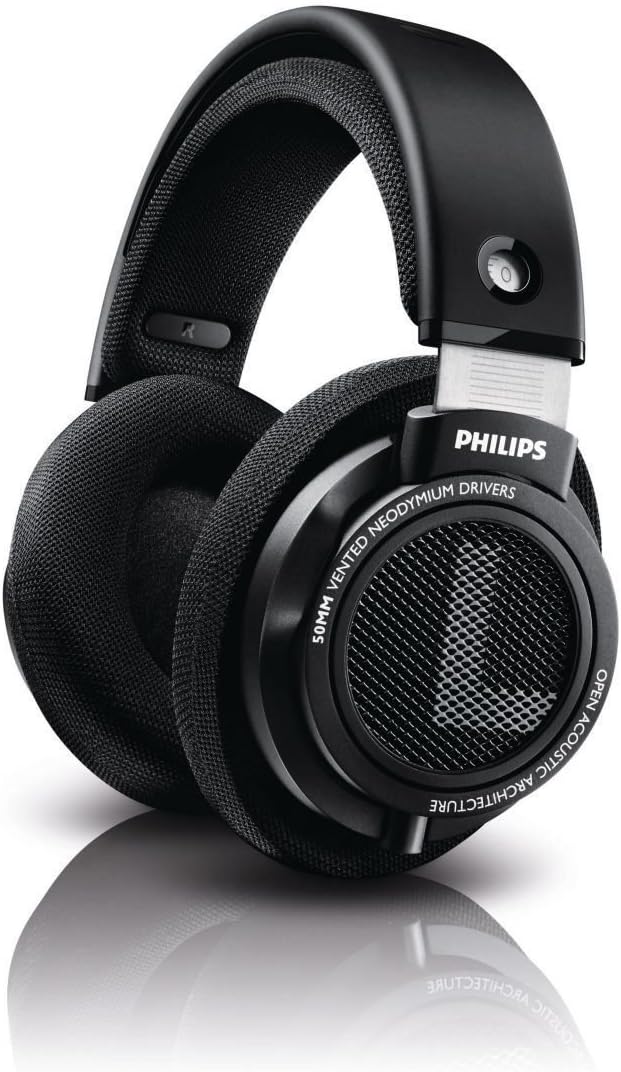 Philips Audio SHP9500 HiFi Precision Stereo Over-Ear Headphones (Black)