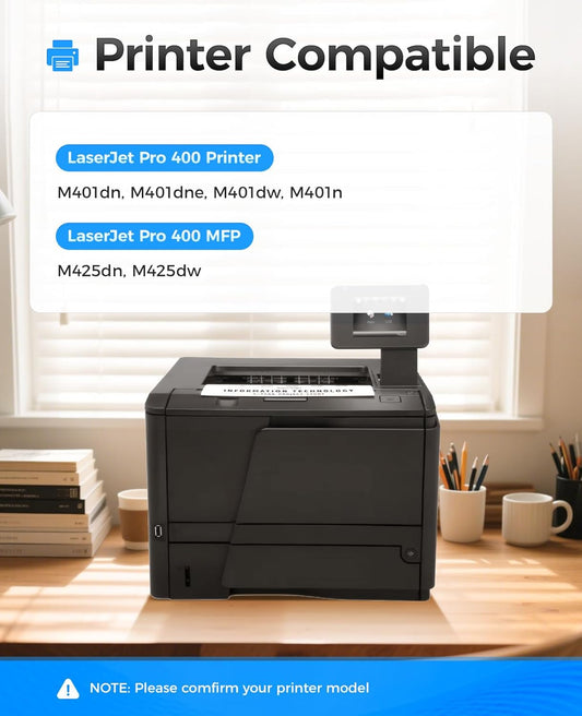 80A Black Toner Cartridge 2-Pack with chip High Yield Replacement for HP 80A CF280A Compatible with HP LaserJet Pro 400 MFP M425dn M425dw M401dn M401dw M401n M401dne Printer M425 M401 Series Ink Copy