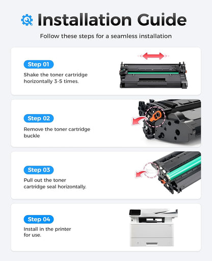 26A Black Toner Cartridge 2-Pack with chip High Yield Replacement for HP 26A CF226A Compatible with HP LaserJet Pro MFP M426fdn M426fdw M402dn M402dne M402dw M402n Printer M426 M402 Series Ink Copy