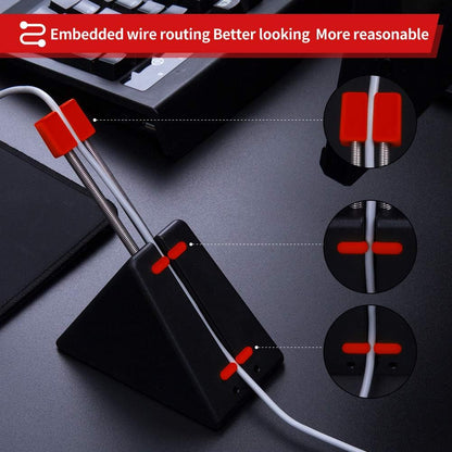 Hotline Games Mouse Bungee Mouse Cord Clip Cord Management System Fixer Holder for Esports FPS Game (3.0 Black)