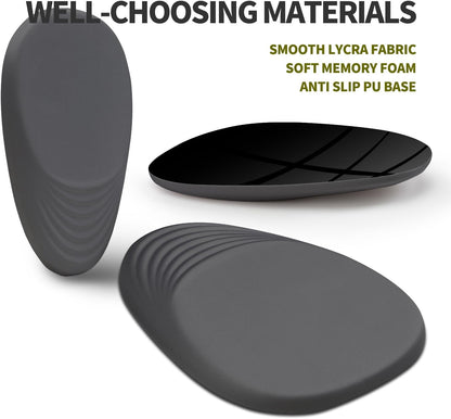 Hokafenle Ergonomic Mouse Pad Wrist Support, Terraced Slope Carpal Tunnel Wrist Pad for Mouse with Unibody Memory Foam, Wrist Rest Pain Relief Mousepad (Dark Grey, 11.8x7.9 in)