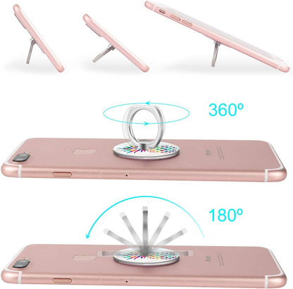Bonoma Cell Phone Ring Holder, 3-Pack 360 Degree Rotating Universal Phone Ring Grip Finger Ring Stand Compatible with Smartphones and Tablets - Pineapple