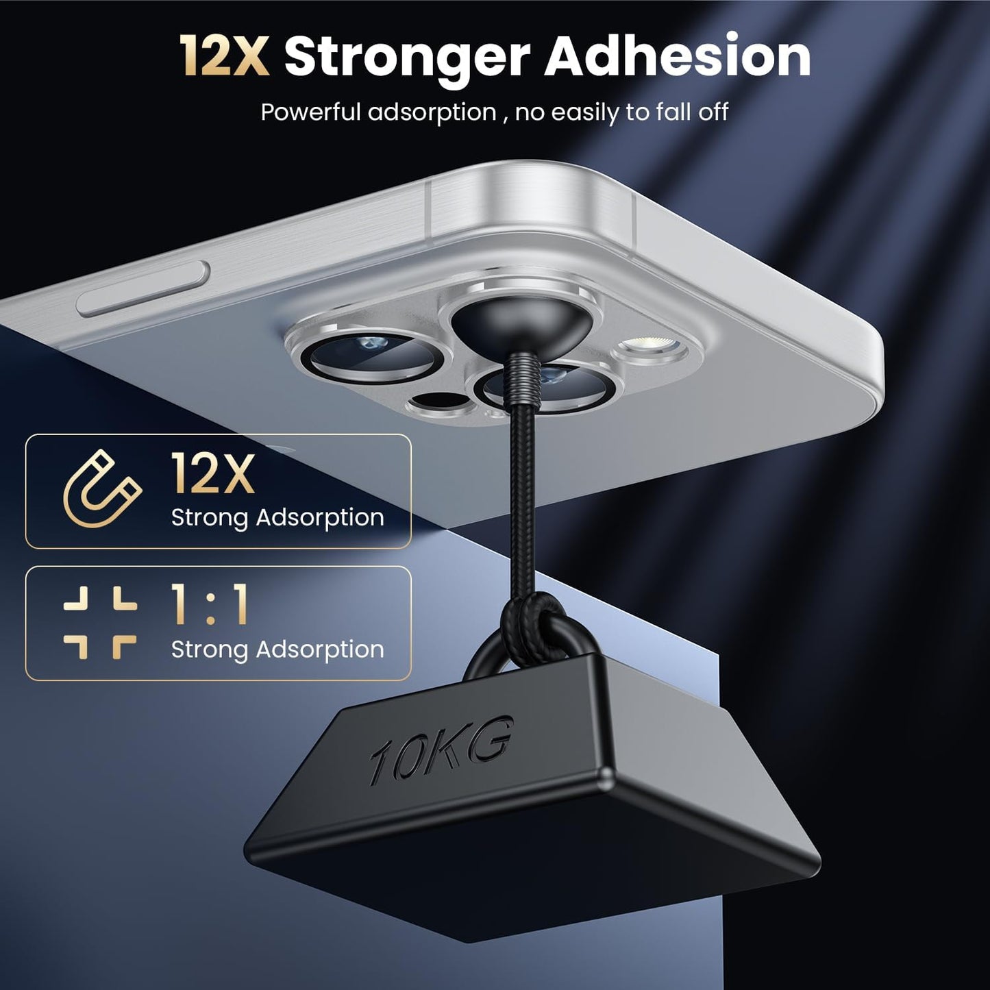 WSKEN for iPhone 16 Pro/iPhone 16 Pro Max Camera Lens Protector, [Military Grade Shatterproof] [Strong Adsorption] Metal Aluminum Alloy Tempered Glass Camera Screen Protector, Silver Titanium