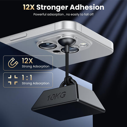 WSKEN for iPhone 16 Pro/iPhone 16 Pro Max Camera Lens Protector, [Military Grade Shatterproof] [Strong Adsorption] Metal Aluminum Alloy Tempered Glass Camera Screen Protector, Silver Titanium