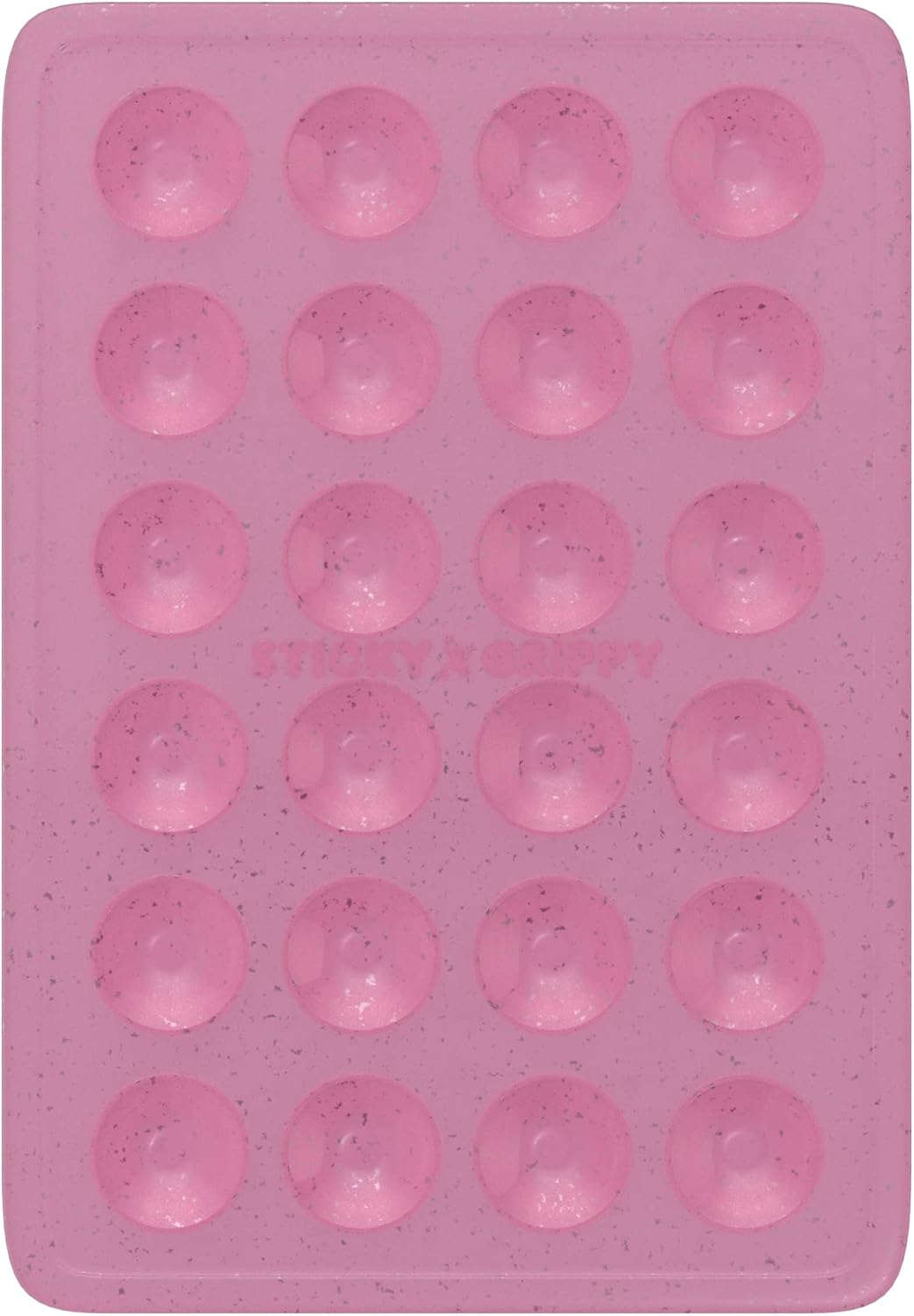 Suction Phone Case Mount, Sillicon Adhesive Phone Accessory for iPhone and Android, Hands-Free Fidget Toy Mirror Shower Phone Holder, Tiktok Videos and Selfies (Pink Glitter)