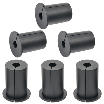 6pc Starlink Cable Grommet 1" Silicone Waterproof Wall Hole Pass Through Split Cable Bushings for TV Wire Ethernet Cord, Starlink Cable Routing Kit Accessories, 38mm/1.5" Ht, Black