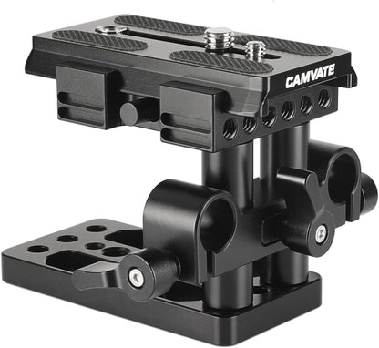 CAMVATE Quick Release Mount Base QR Plate for Manfrotto 501/504/ 577 Tripod Standard Accessory(Black) - 1437