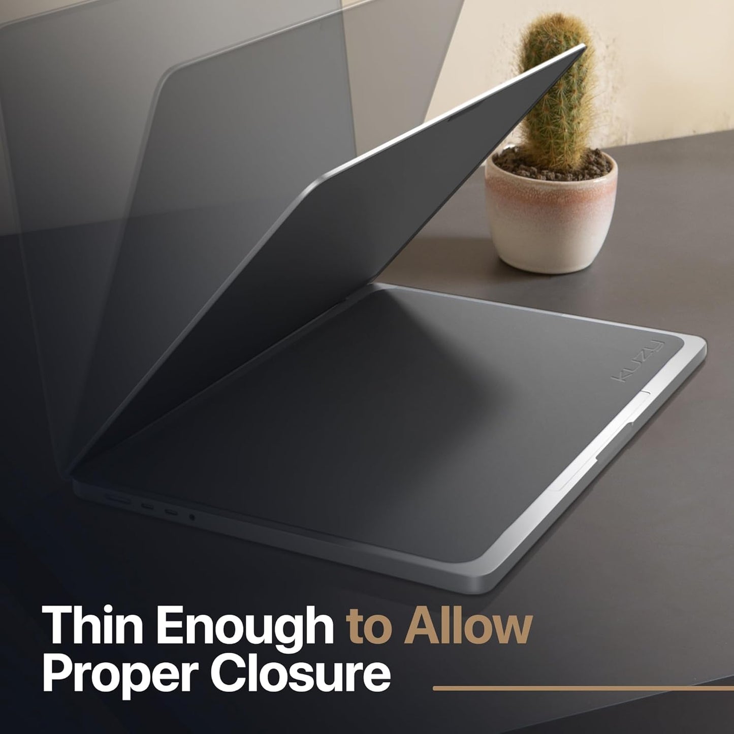 Kuzy Premium Microfiber MacBook Screen Cleaner and Keyboard Protector - Anti-Imprint Laptop Cleaning Cloth for MacBook Pro 16" and MacBook Air 15", Scratch-Free, 13 x 8.5 inches, 1 Pack - Gray