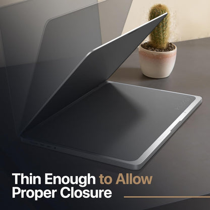 Kuzy Premium Microfiber MacBook Screen Cleaner and Keyboard Protector - Anti-Imprint Laptop Cleaning Cloth for MacBook Pro 16" and MacBook Air 15", Scratch-Free, 13 x 8.5 inches, 1 Pack - Gray