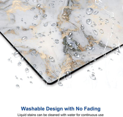 Mouse Pad, Gray Gold Marble Mouse Pad, Premium-Textured Marbling Mouse Mat Square Waterproof Non-Slip Rubber Base Computer Mousepad for Office Laptop Desk