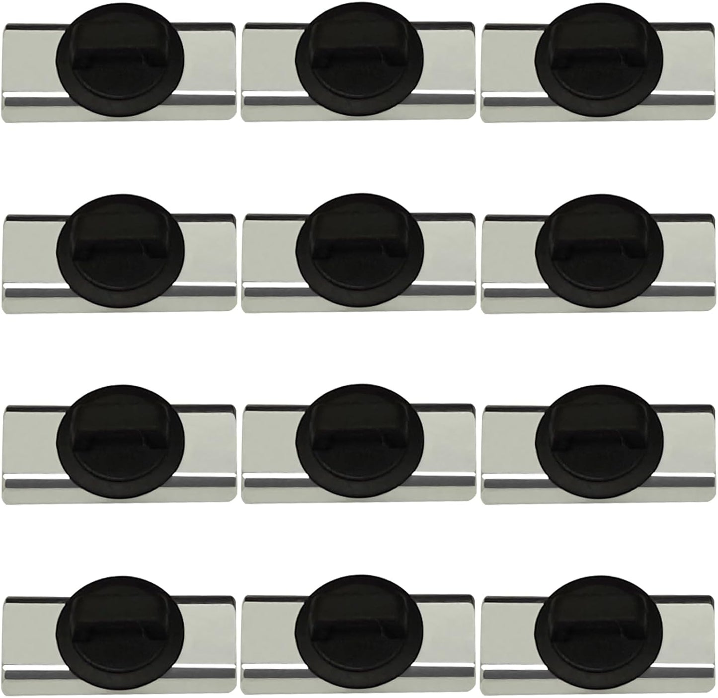 Magnet Zip Tie Mount Magnetic Zip Ties Mount Holder Strong 1-Second Magnetic Snap Installation Heavy-Duty Waterproof Cable Tie Mounts for Car Boat Workshop Industrial Organizing (12 Piece)