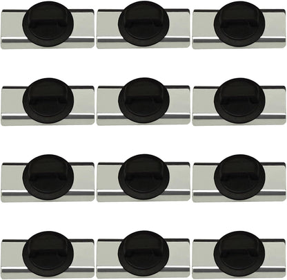 Magnet Zip Tie Mount Magnetic Zip Ties Mount Holder Strong 1-Second Magnetic Snap Installation Heavy-Duty Waterproof Cable Tie Mounts for Car Boat Workshop Industrial Organizing (12 Piece)