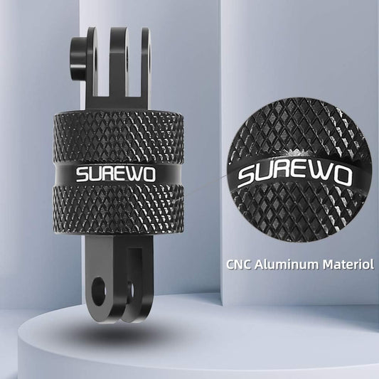 Aluminum 360 Degree Rotation Camera Mount, Metal Bracket Adapter Compatible with GoPro Hero 13/12/11/10/9/8/7/(2018) Black, DJI, Sony and Other Action Cameras