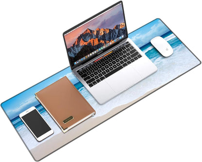 Galdas Gaming Mouse Pad XXL XL Large Long Extended Big Mousepad Non-Slip Rubber Keyboard Mouse Pad with Stitched Edges for Laptop Home Office (31.5x11.8x0.08 Inch) … (Wave 2025)