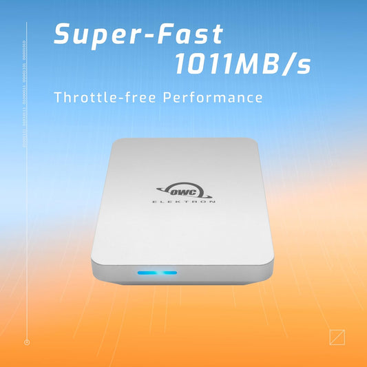 OWC Envoy Pro Elektron Portable 2TB SSD, Super Fast External SSD with up to 1250MB/s Performance, USB 3.2 Gen 2 and USB 2.0/3.0 Backwards and Universally Compatible, NVMe Powered Portable SSD