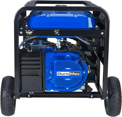 DuroMax XP10000E 10,000-Watt Gas Powered Portable Generator - Electric Start, Whole Home Backup Power, Transfer Switch Ready, RV & Emergency Ready