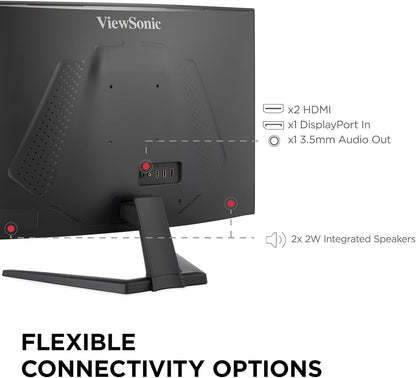 ViewSonic VX3228C-2K 32 Inch 1440p Curved Gaming Monitor with 1ms, 180Hz, FreeSync, Eye Care, HDMI, and DisplayPort Inputs