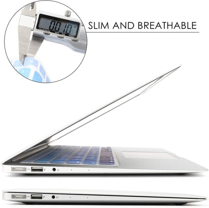 Allinside Blue Ombre Keyboard Cover Skin for MacBook Pro 13" 15" 17" (2015 or Older Version), MacBook Air 13" A1369/A1466, Older iMac Wireless Keyboard MC184LL/B