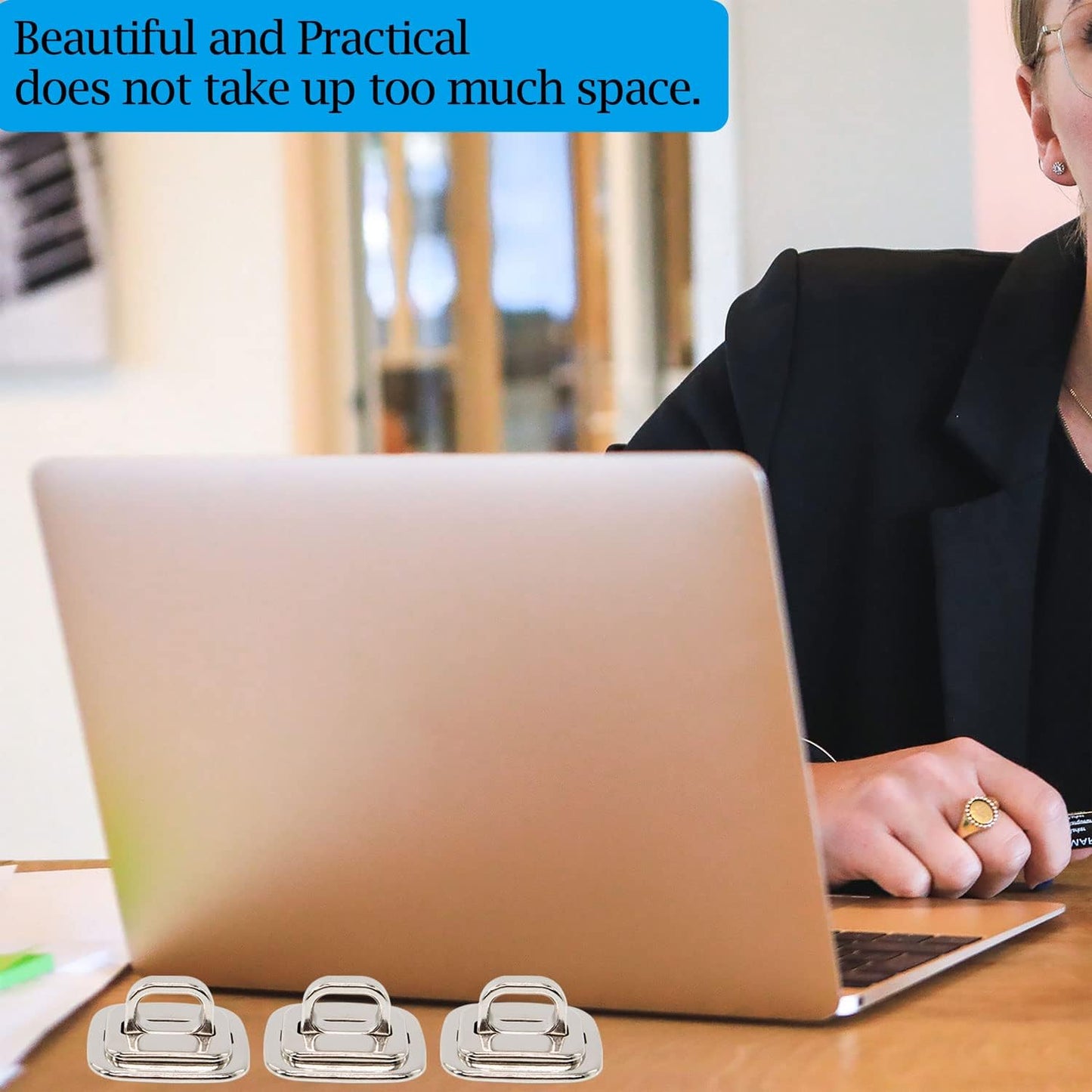 3 Pack Anti Theft Self Adhesive Security Plate for Cables to Lock Down Laptops, Mac Book, Tablets, iPad, or Other Computer