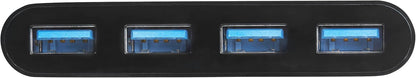 StarTech.com 4-Port USB-C Hub - Portable USB-C to 4x USB-A Hub - Bus-Powered USB 3.0 (5Gbps) Type-C Hub - USB 3.0 Port Expander (HB30C4AB)