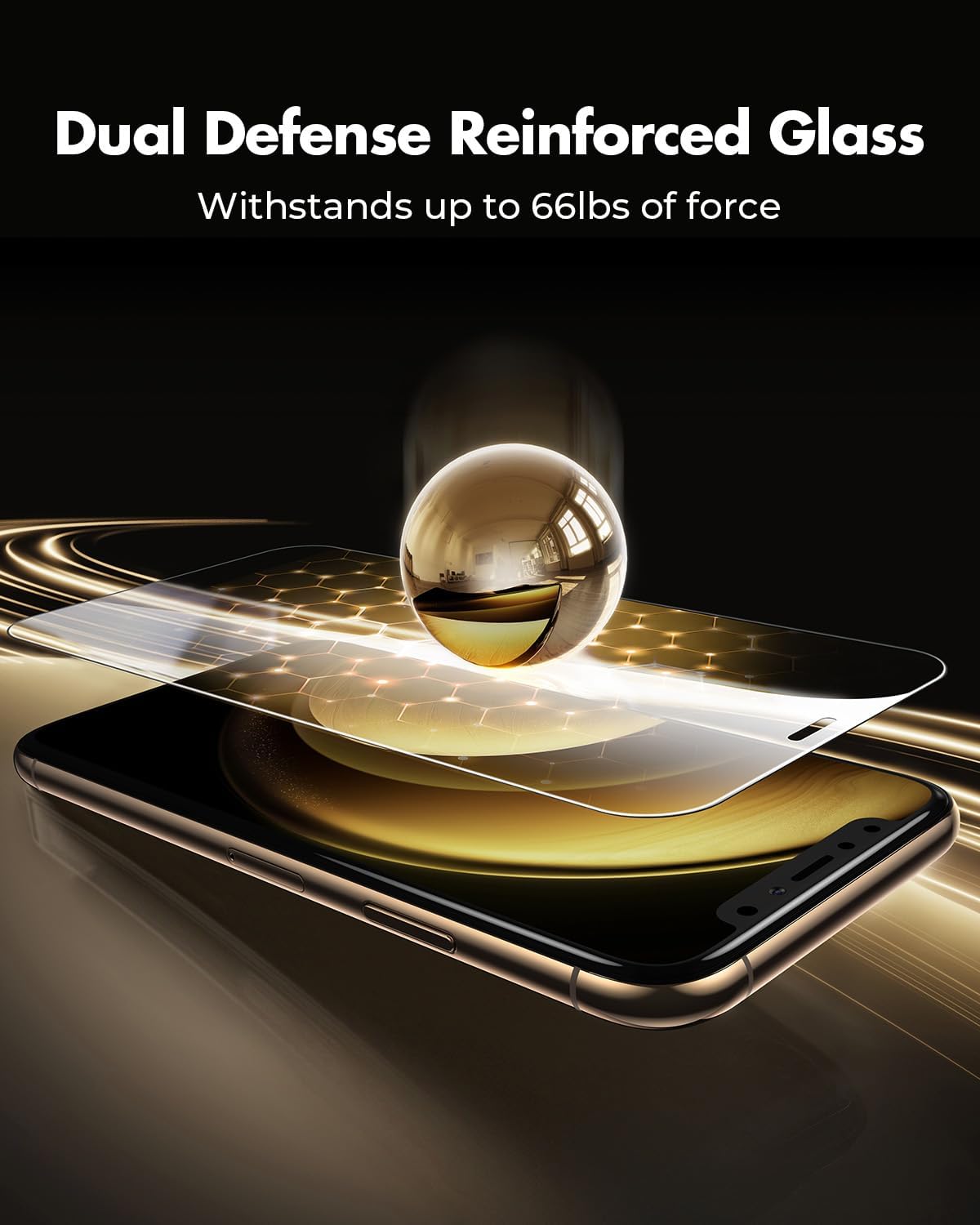 UNBREAKcable Tempered Glass Screen Protector Film for iPhone X/11 Pro/XS (5.8 Inches) [Pack of 2] HD 9H Hardness [Anti-Scratch, Anti-Fingermarks, Bubble Free and Ultra Clear]