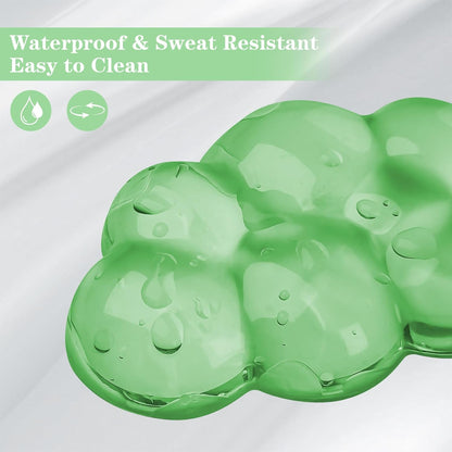 Gel Cloud Mouse Wrist Rest, Cute Wrist Support and Arm Support for Mouse Rest Typing Pain Relief，Suitable for Office/Computer/Laptop/Gaming (Transparent Green)