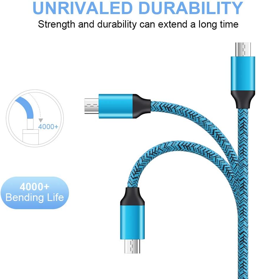 Single Port Wall Charger with USB Cord for Android Phone Compatible for Samsung Galaxy S7/S6 Edge /A10/J7 Prime / J7 v /J7 Sky Pro, Moto E6/E5 Plus/E5 Play/G5S Plus/E4/X/G, LG K10/K20/K30/V10/G3/G2/Q6