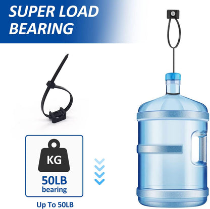 Cable Zip Tie Mounts Kit - 240 Set Wire Cable Clips Organizer Holders with 8" Cable Ties, Saddle Type Mounts Base and Tapping Screw, Black