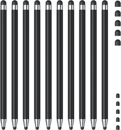 Stylus (10Pcs), Stylus Pen for Touchscreen, High Precision and Sensitivity Stylus Pen for iPad/iPhone/Samsung/Android Smartphone and Tablets, Compatible with All Capacitive Touch Screen (Black)